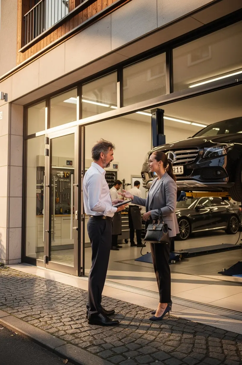 Moderne Diagnosetechnologie zur effizienten Fehlererkennung an High-End Fahrzeugen.